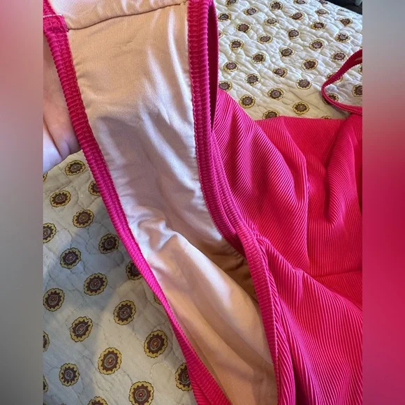 J. Crew Hot Pink One Shoulder One Piece Swimsuit Size 18 NWOT - Picture 7 of 7